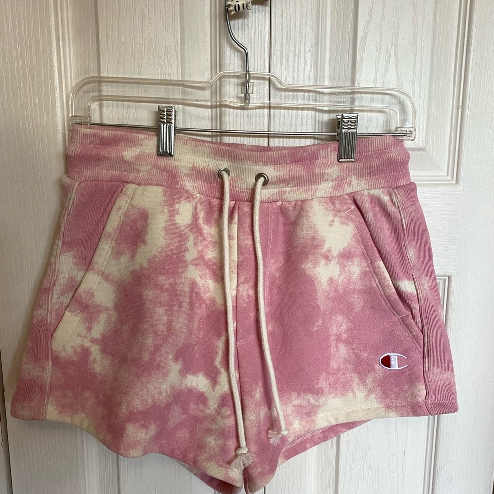 Champion Women's Pink and Cream Athletic Shorts